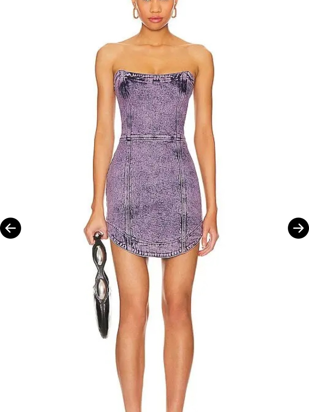 Amanda Uprichard Strapless Mini Dress in Lavender Purple